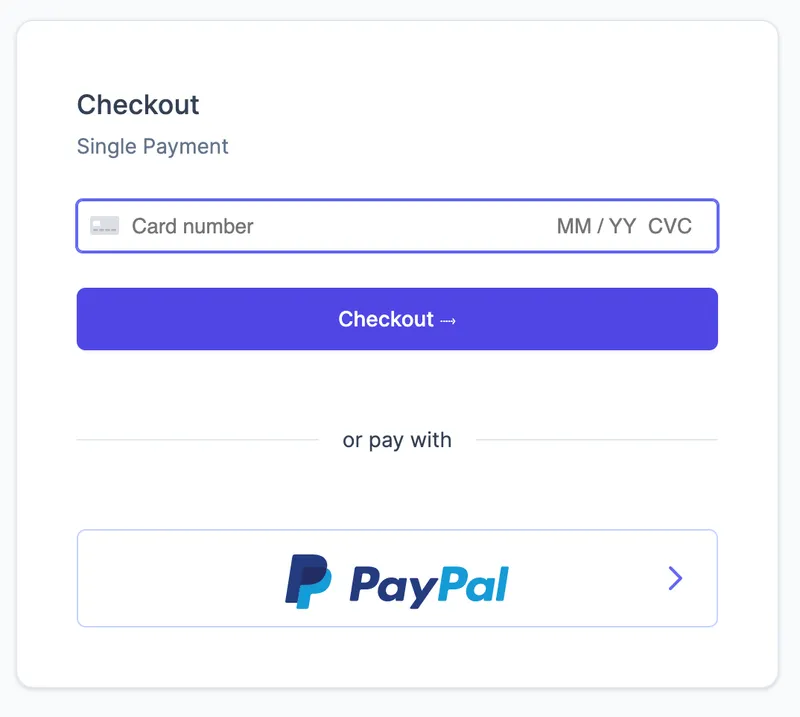 Ruzuku checkout showing credit card and PayPal payment options